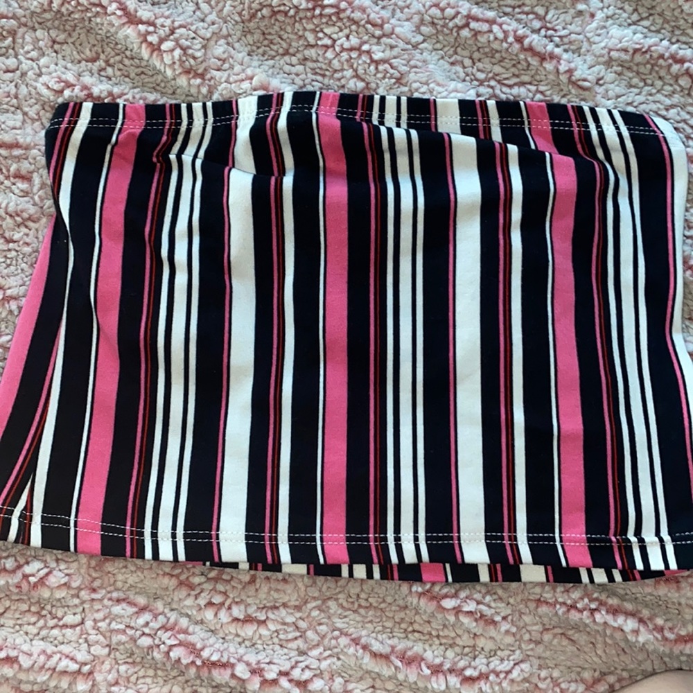 Multi color stripped crop top